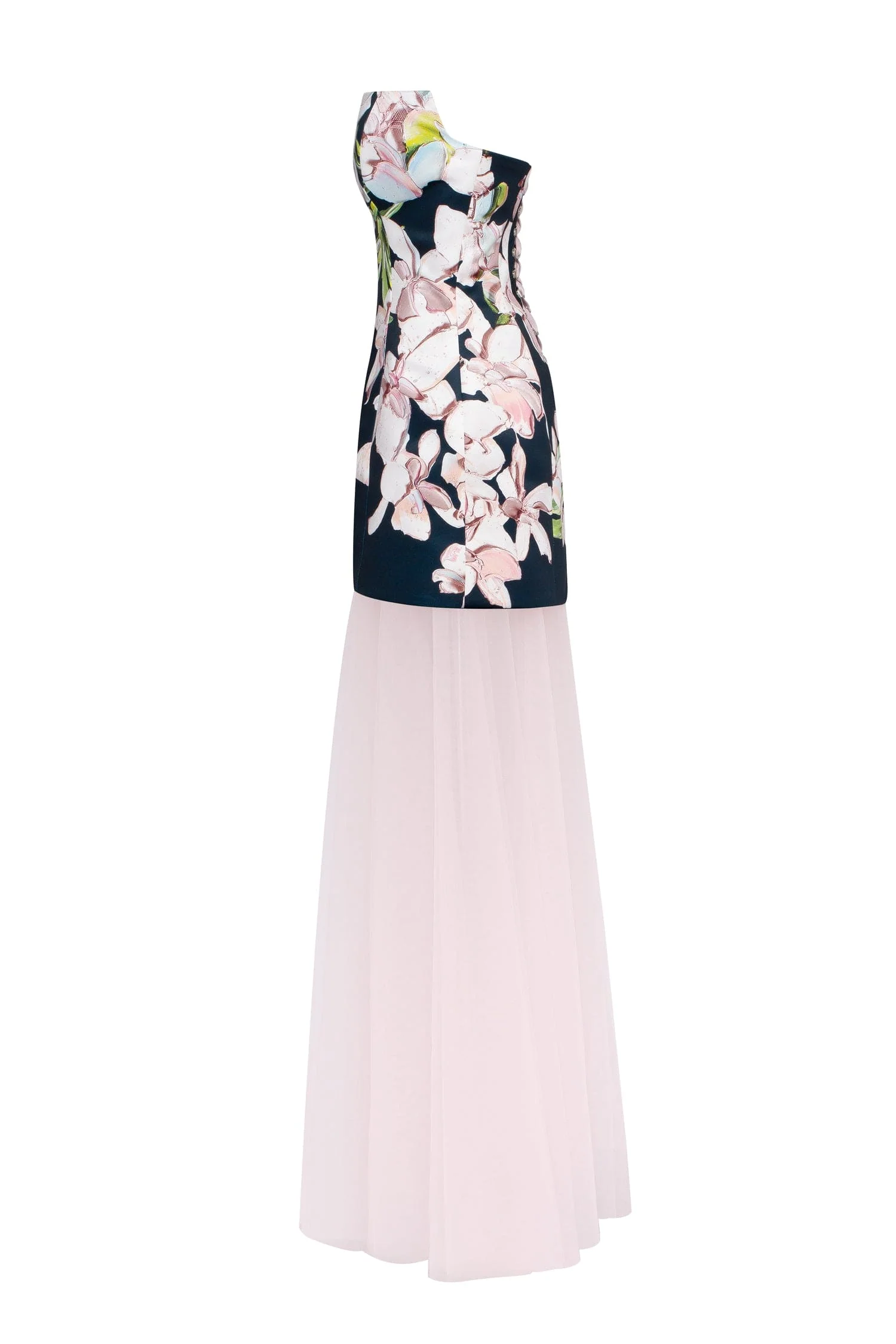 2-in-1 floral mini with a detachable candy pink sheer underskirt - Image 6