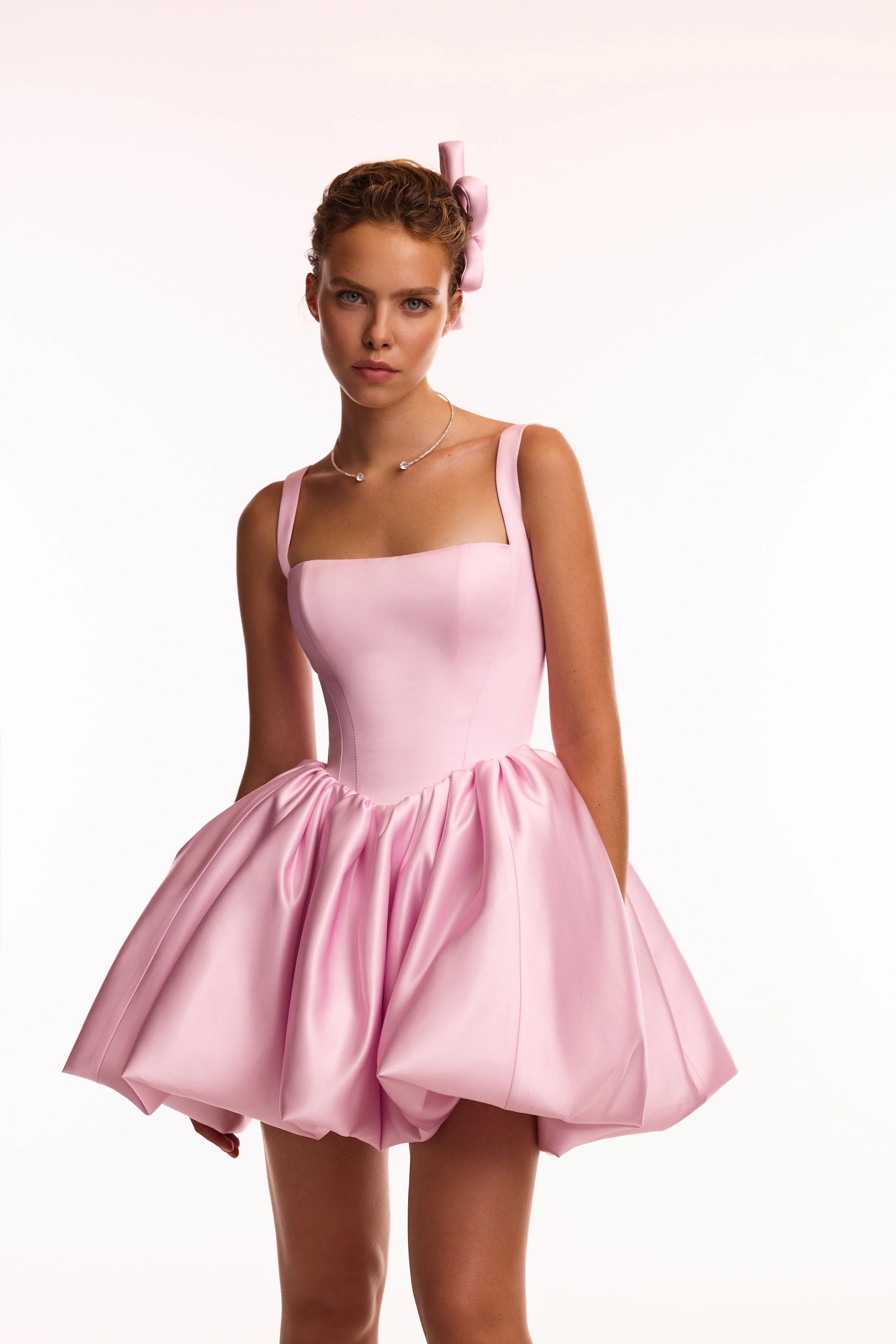 Adorable pink mini dress with puffy skirt, Glow-Up - Image 5