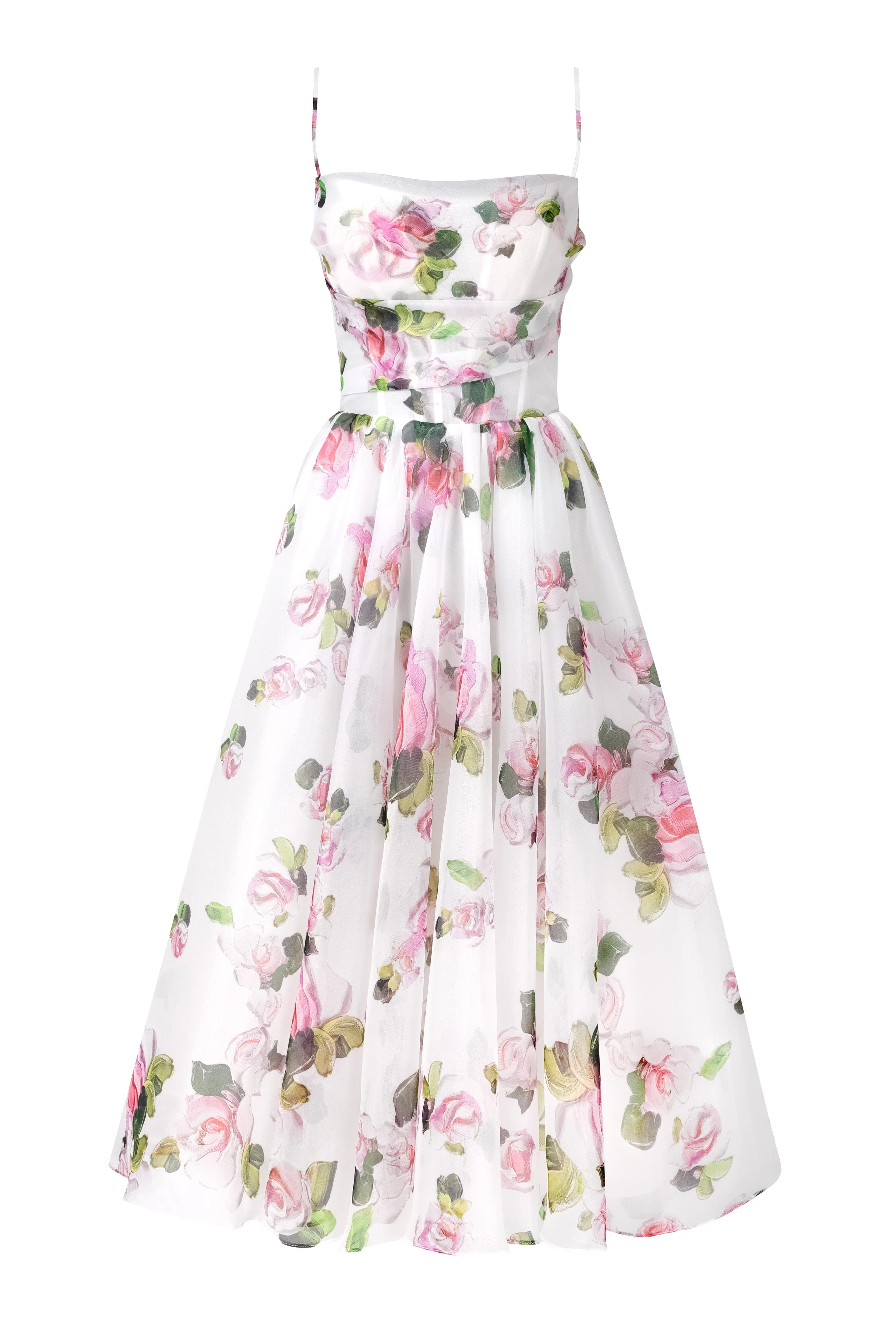 Apple Blossom spaghetti strap midi dress - Image 2