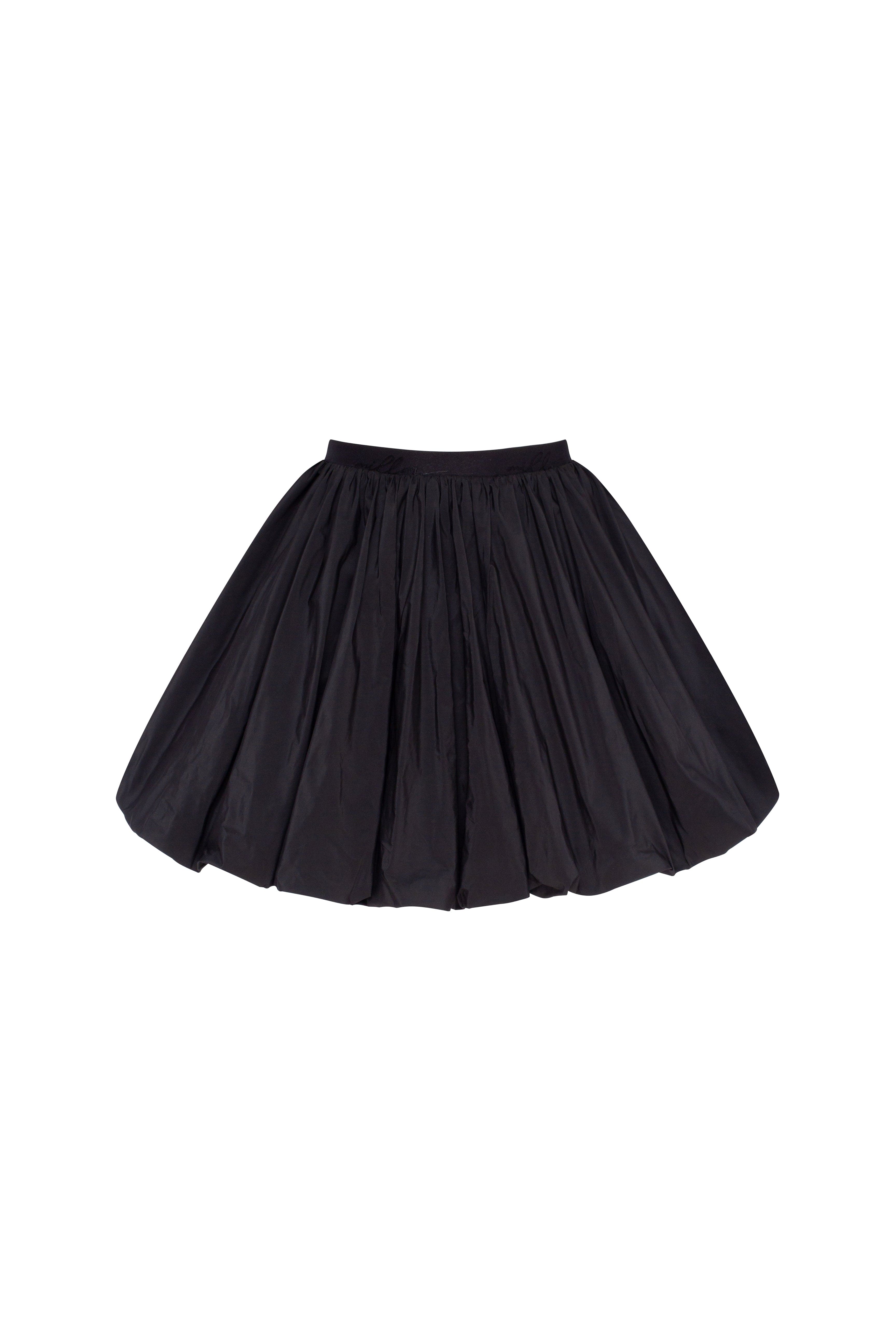 Balloon taffeta black mini skirt, Parisienne - Image 2