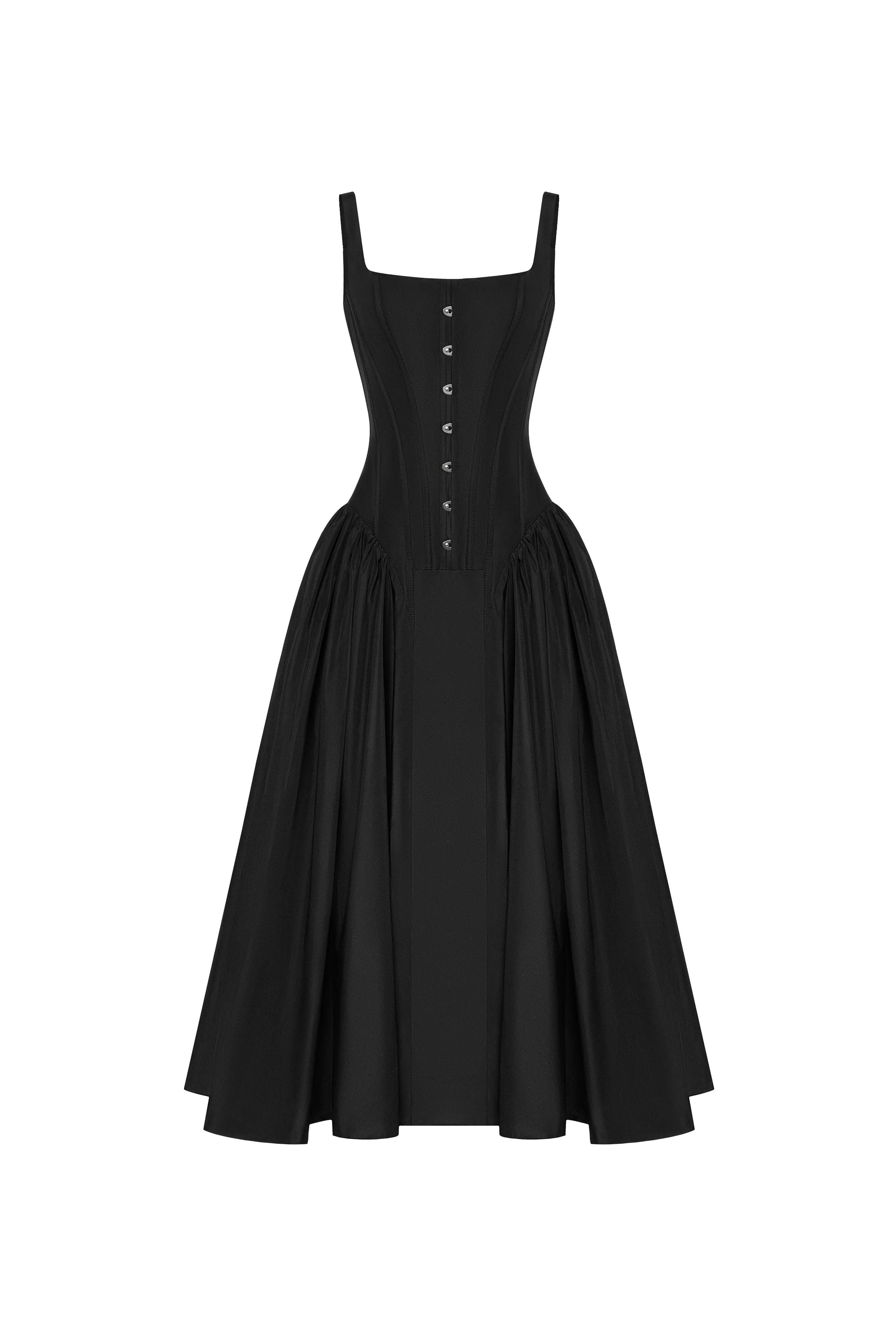 Black corset midi dress - Image 2