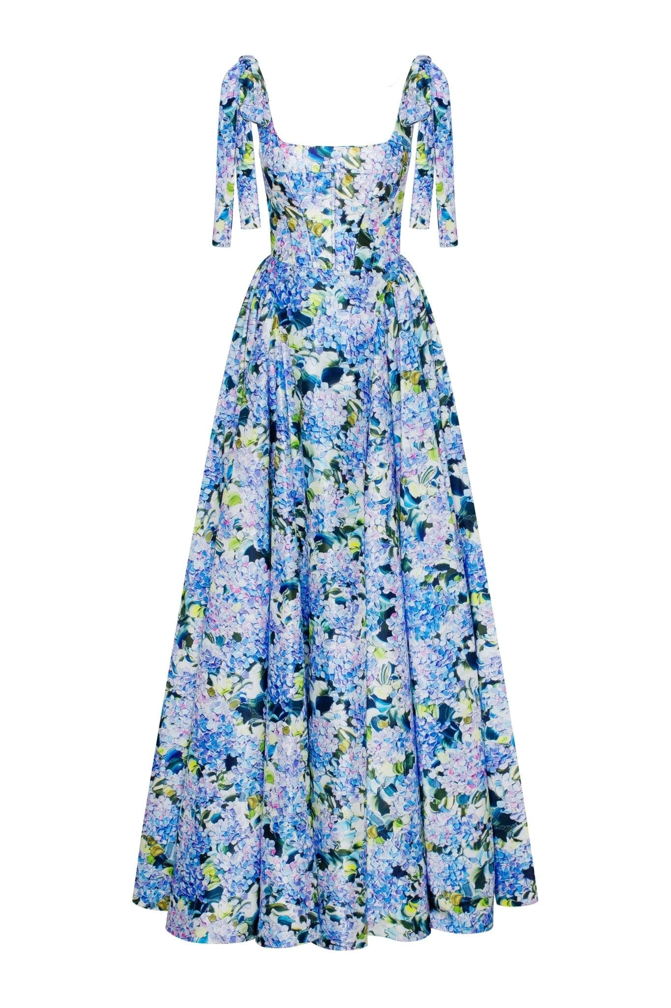 Blue Hydrangea strapped maxi dress - Image 2