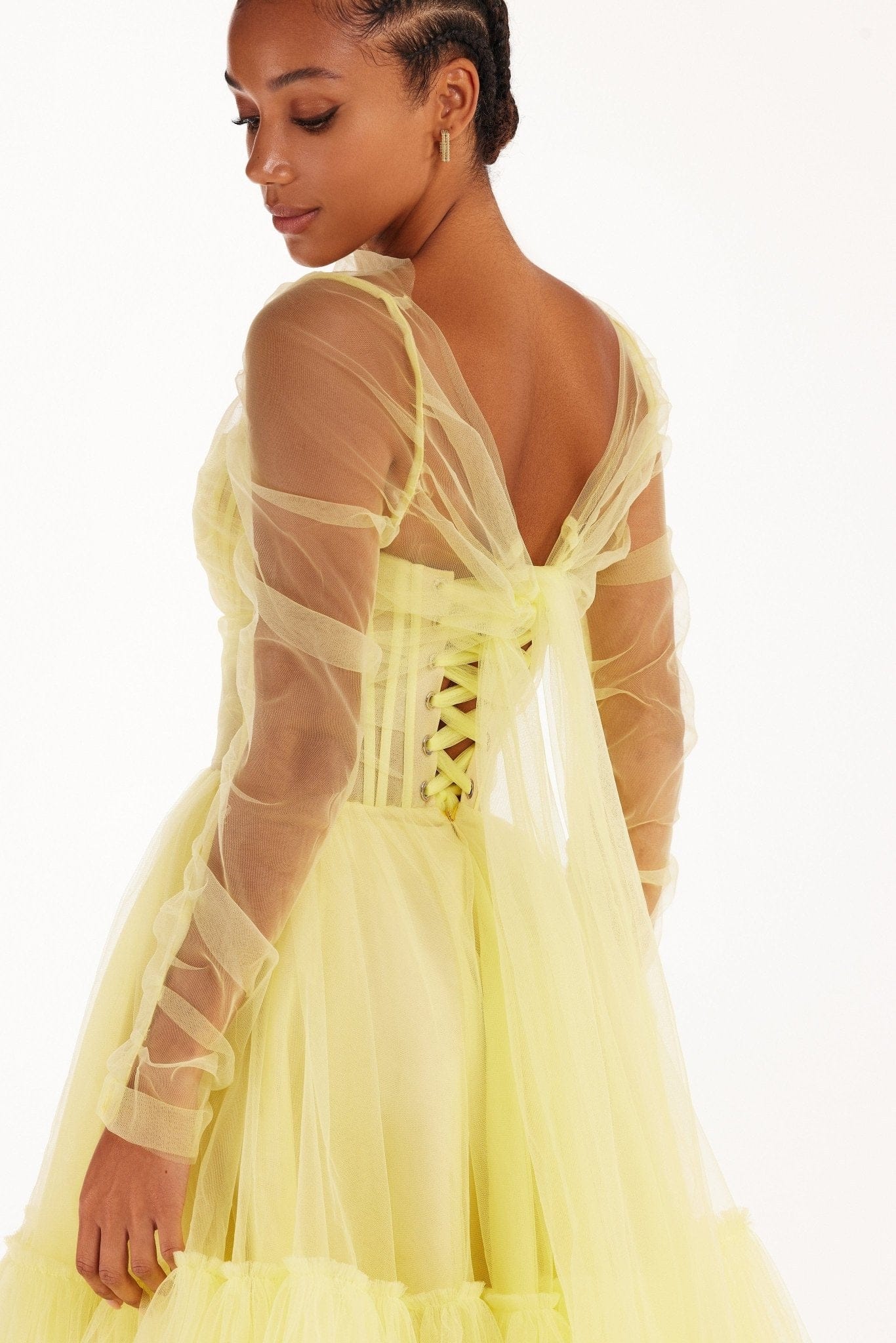 Bright Yellow tulle dress - Image 3