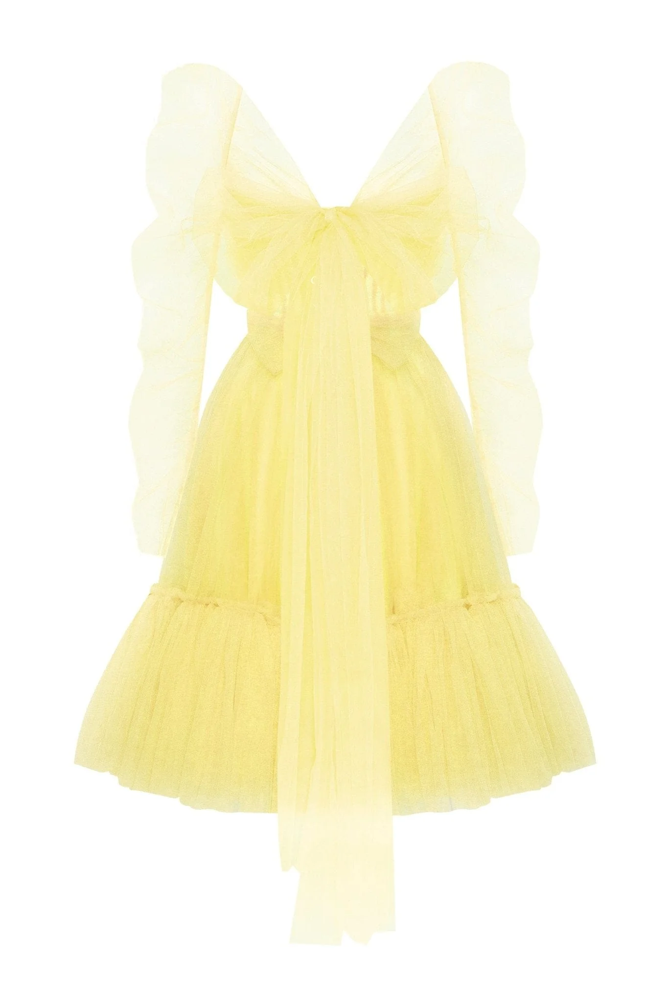 Bright Yellow tulle dress - Image 4