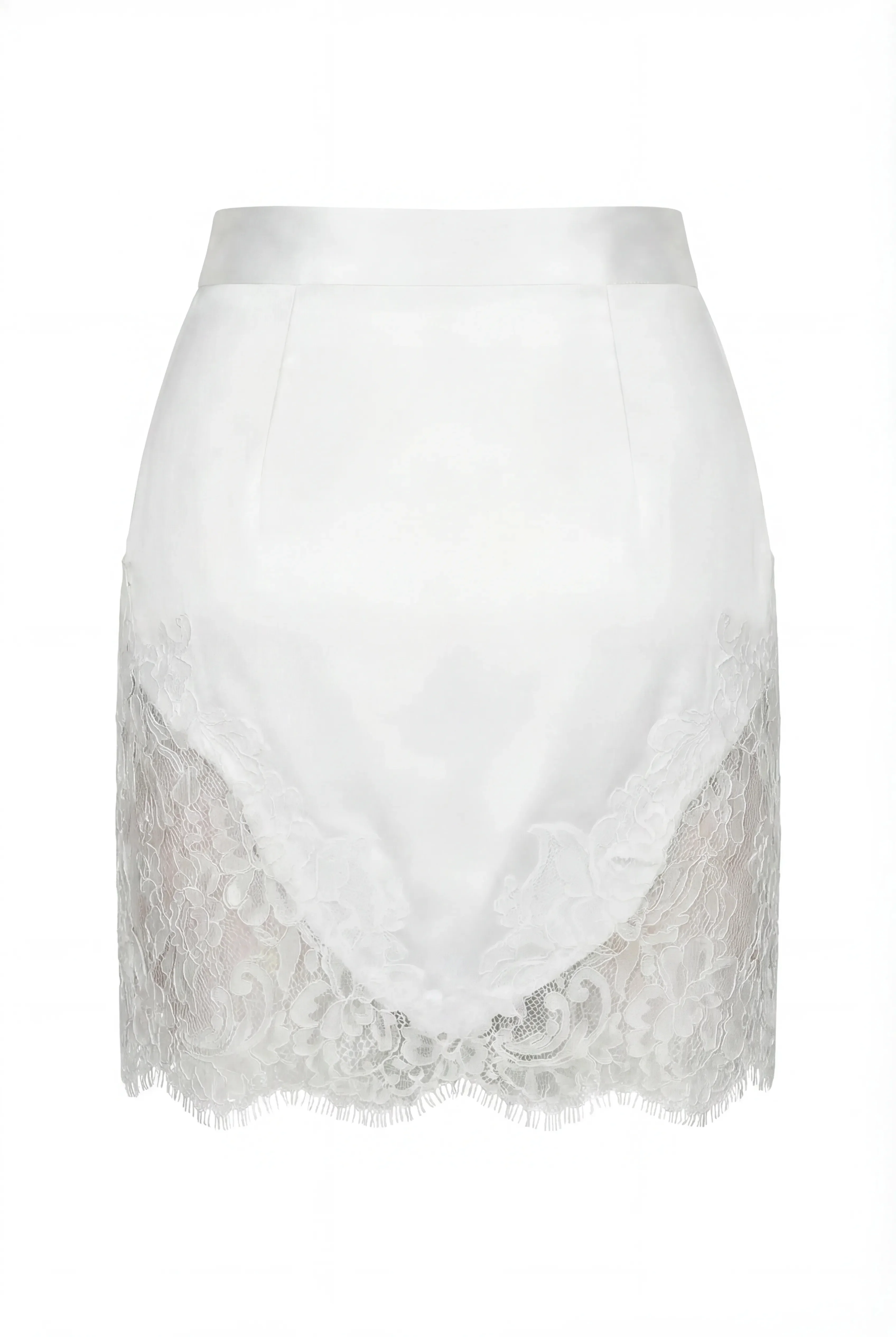 Chantilly Lace White Mini Skirt - Image 2