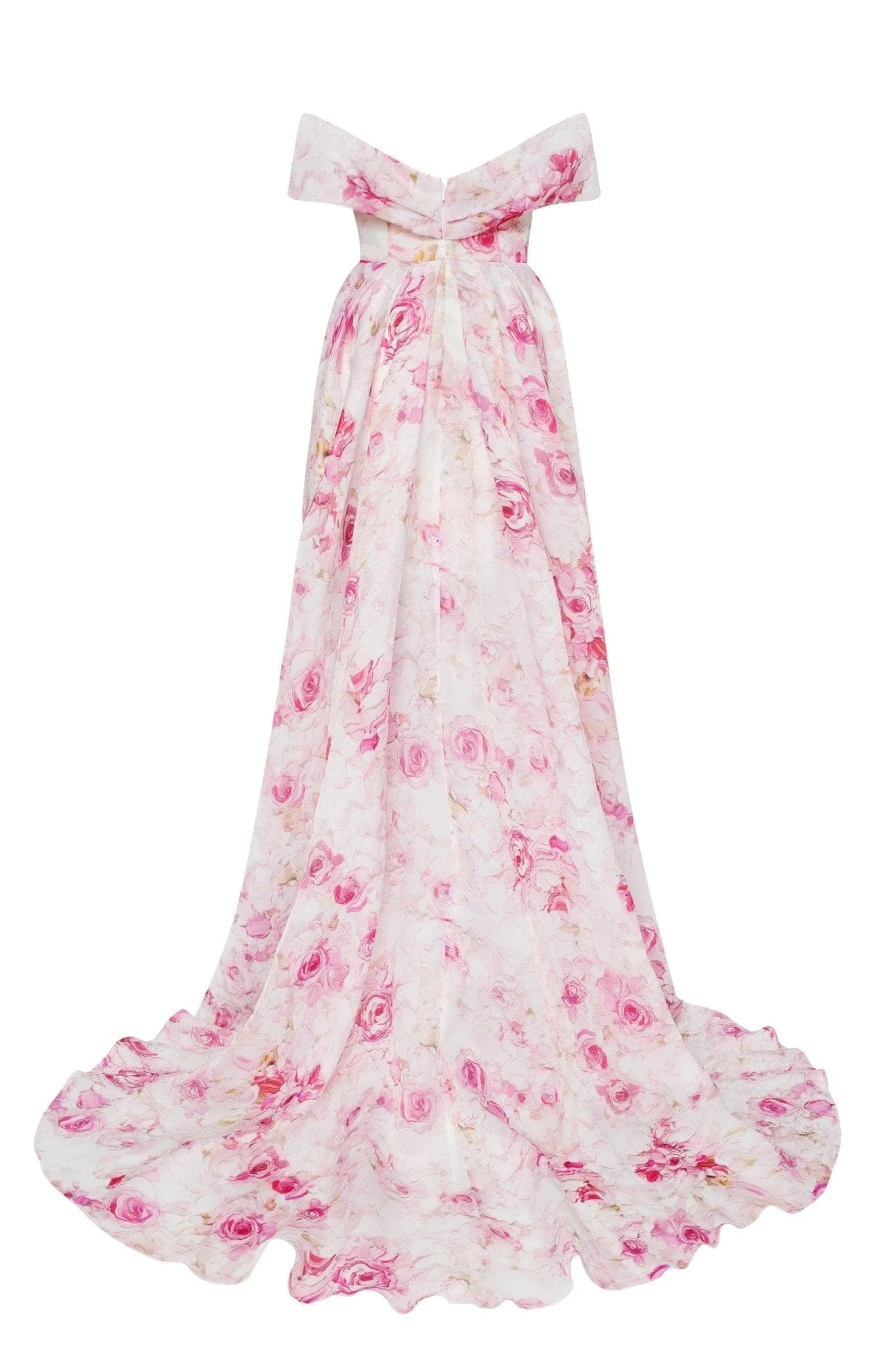 Pink Peony Chic off-the-shoulder floral maxi dress - Image 4