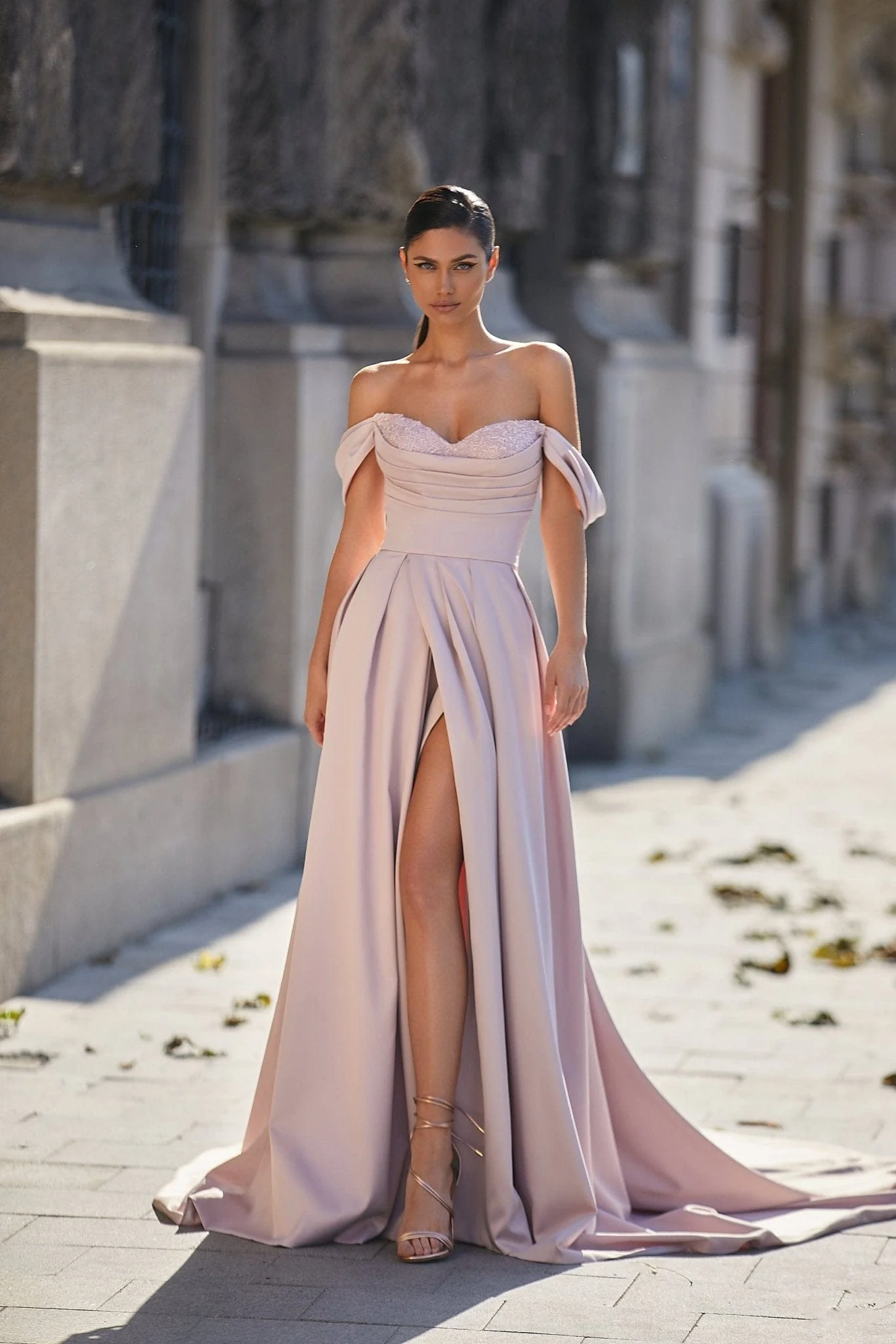Misty Rose Princess heart-shaped neckline gown - Image 6
