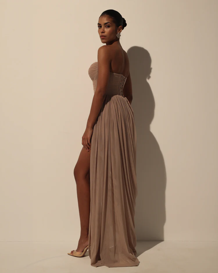 Dress with Corset Bodice and Draping - Image 3