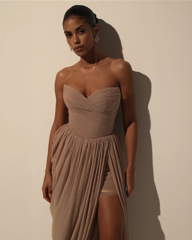 Dress with Corset Bodice and Draping - Image 5