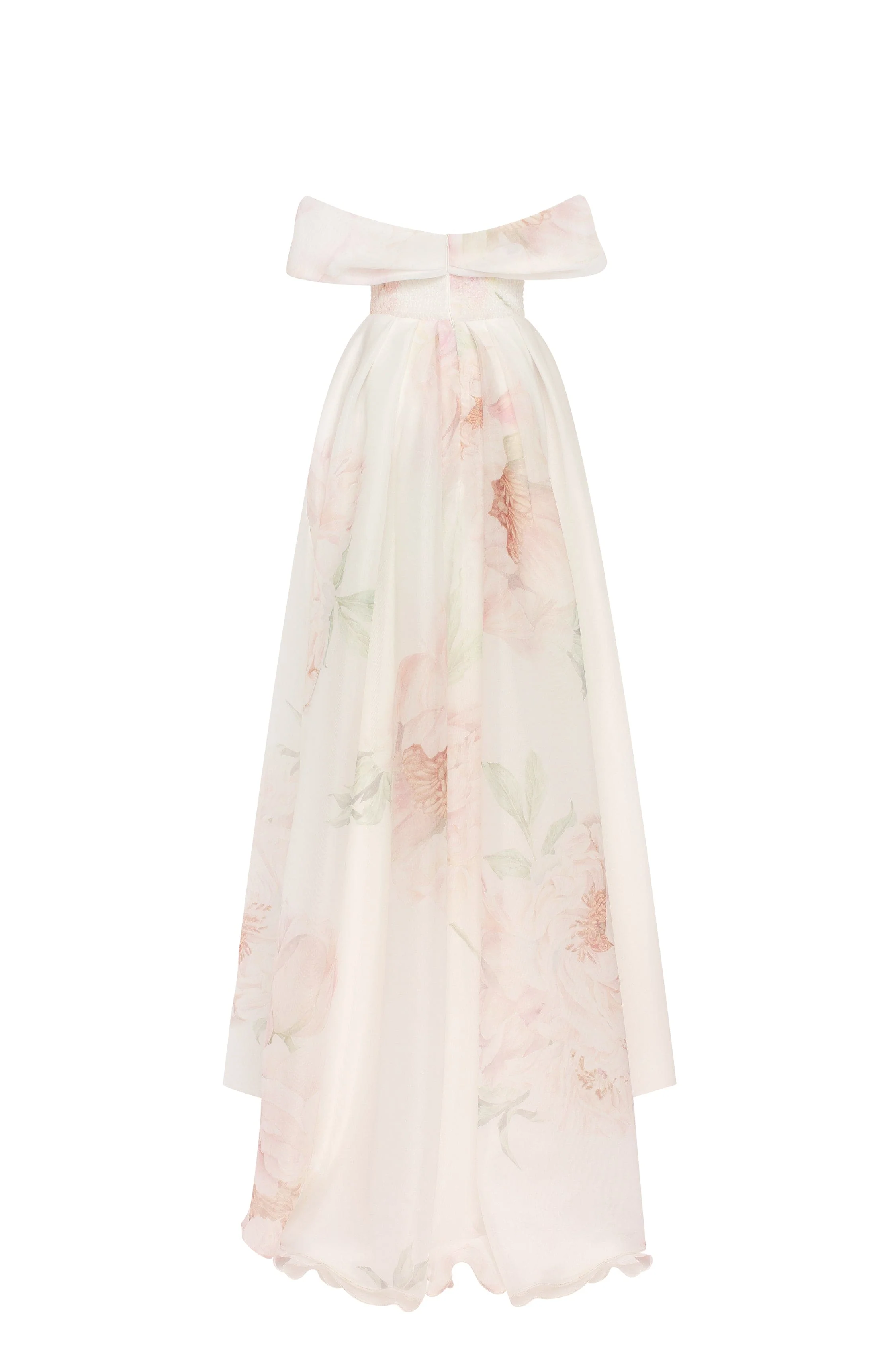 Gorgeous pink peony off-the-shoulder maxi dress, Garden of Eden - Image 4