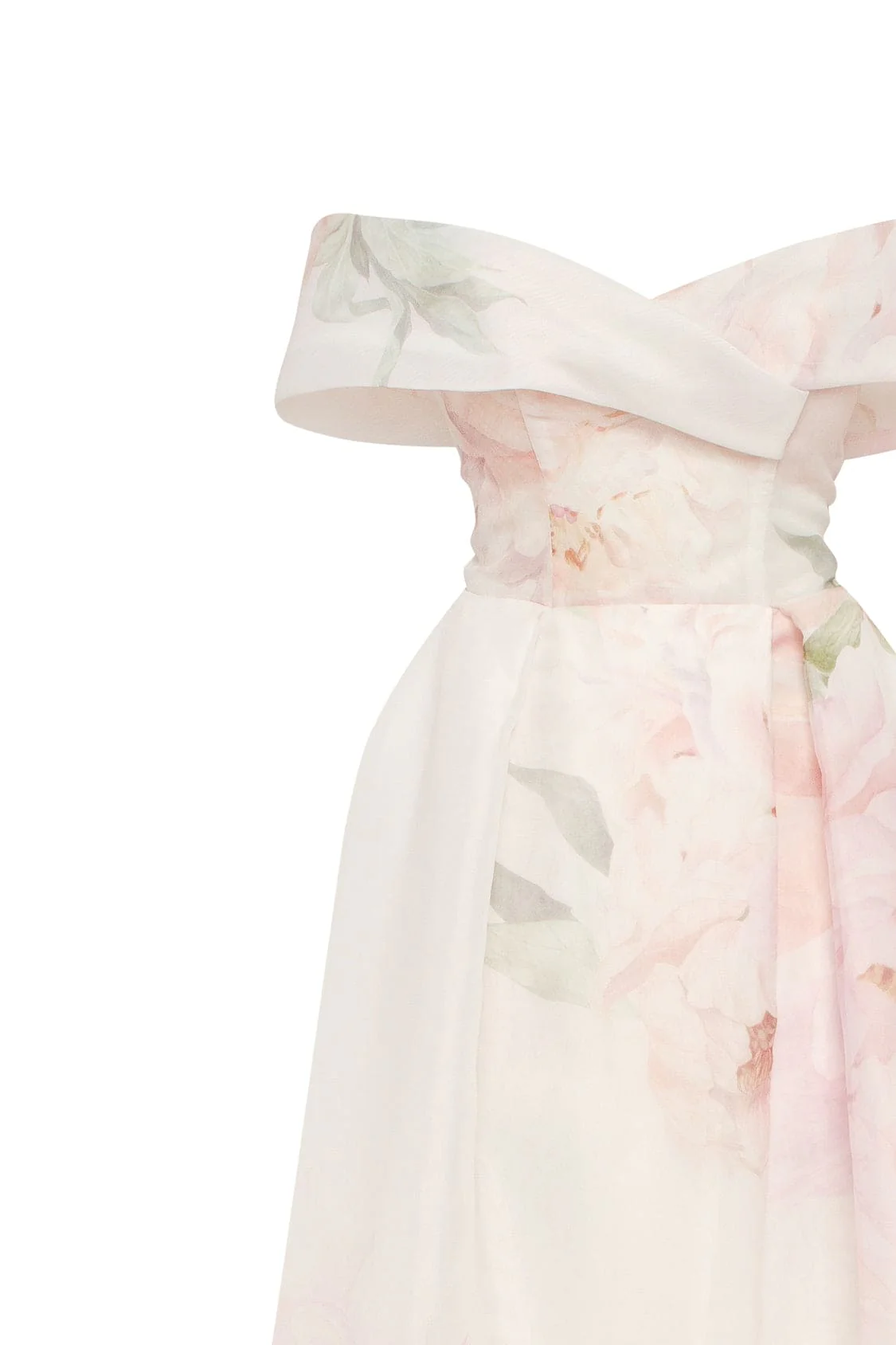 Gorgeous pink peony off-the-shoulder maxi dress, Garden of Eden - Image 6