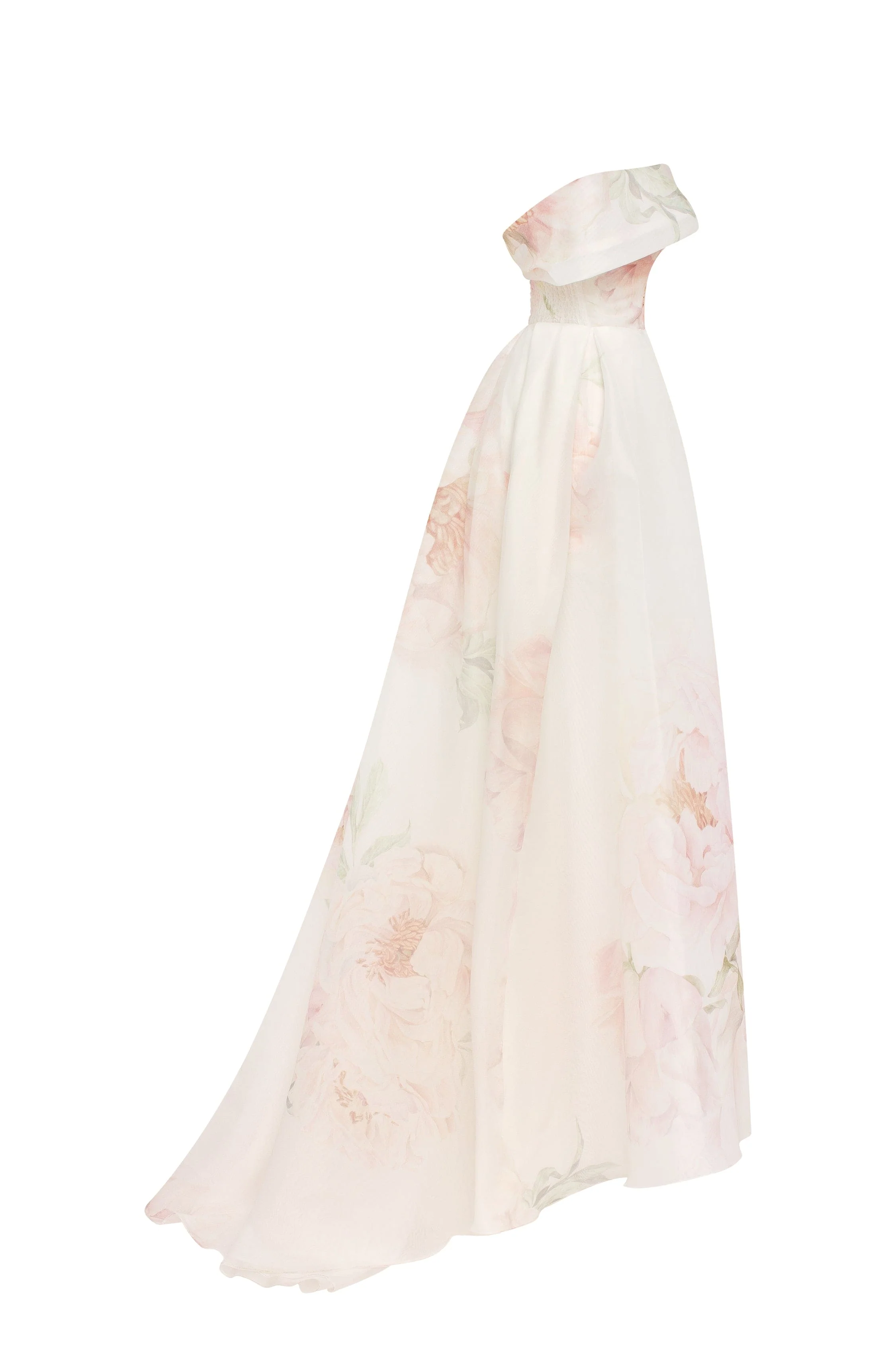 Gorgeous pink peony off-the-shoulder maxi dress, Garden of Eden - Image 7