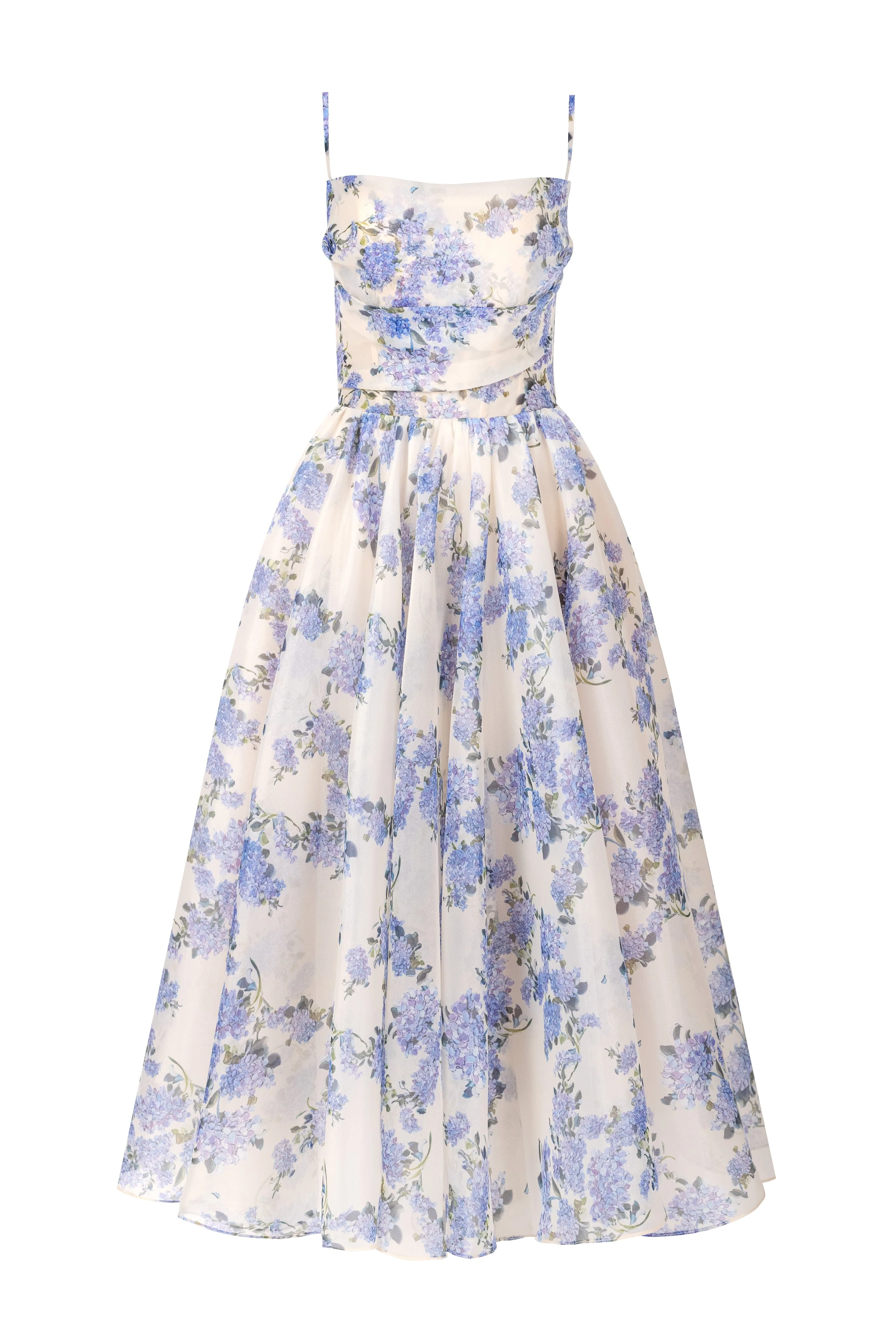 Hydrangea spaghetti strap midi dress - Image 2