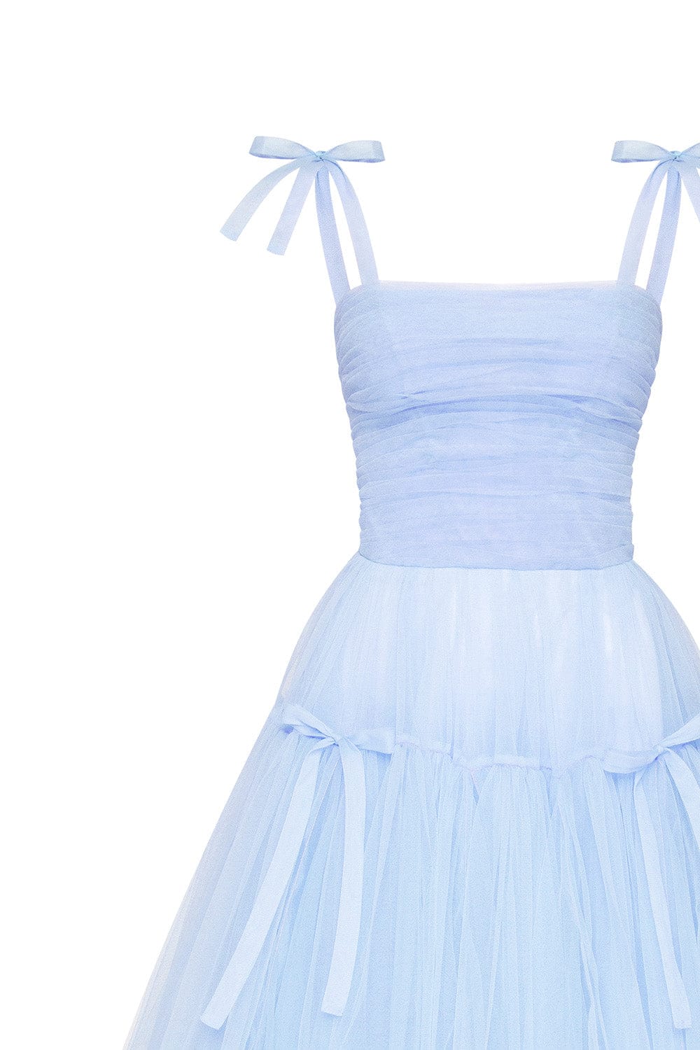 Light Blue tie-straps tulle dress - Image 2