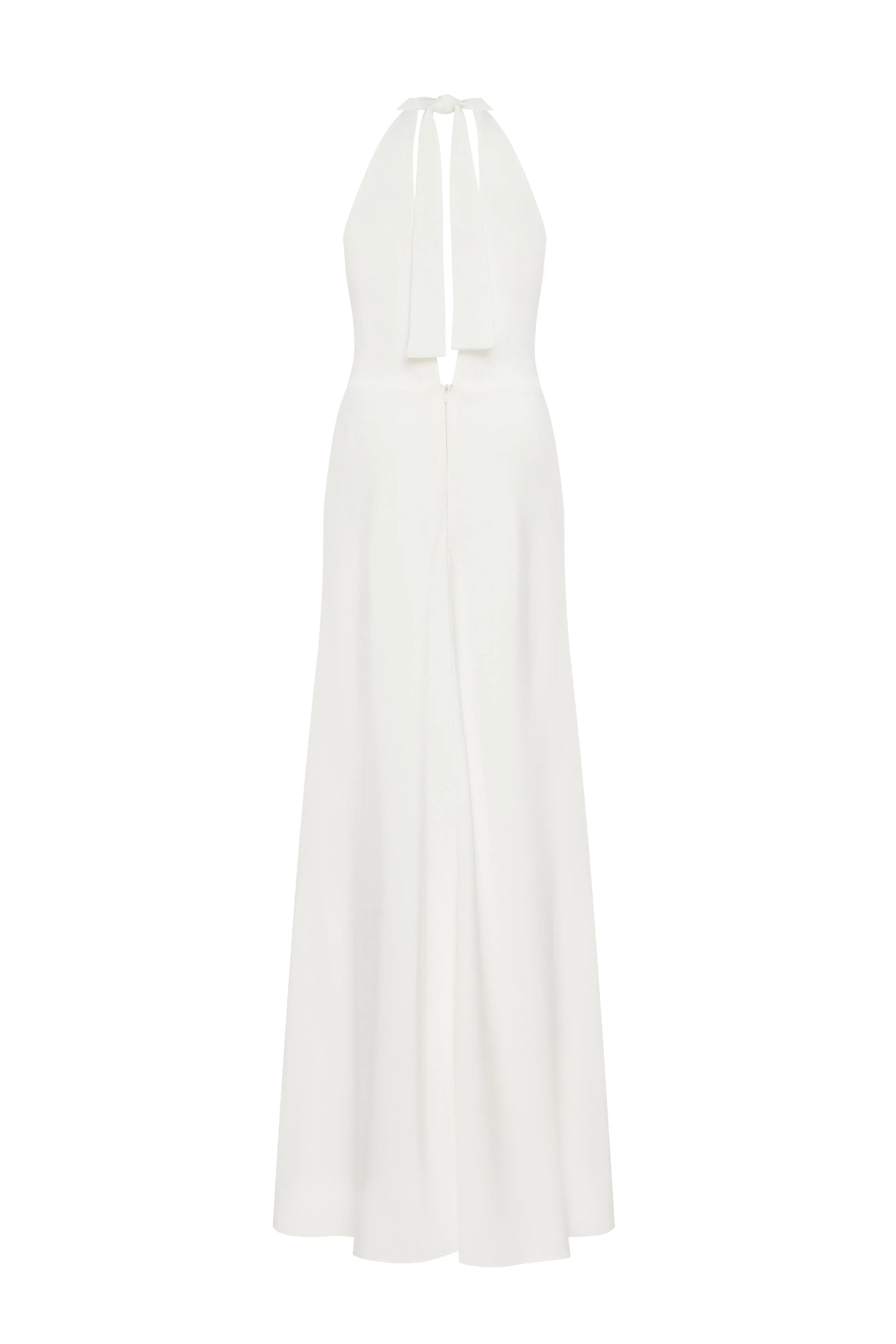 Lovely white halterneck satin maxi dress, Xo Xo - Image 4