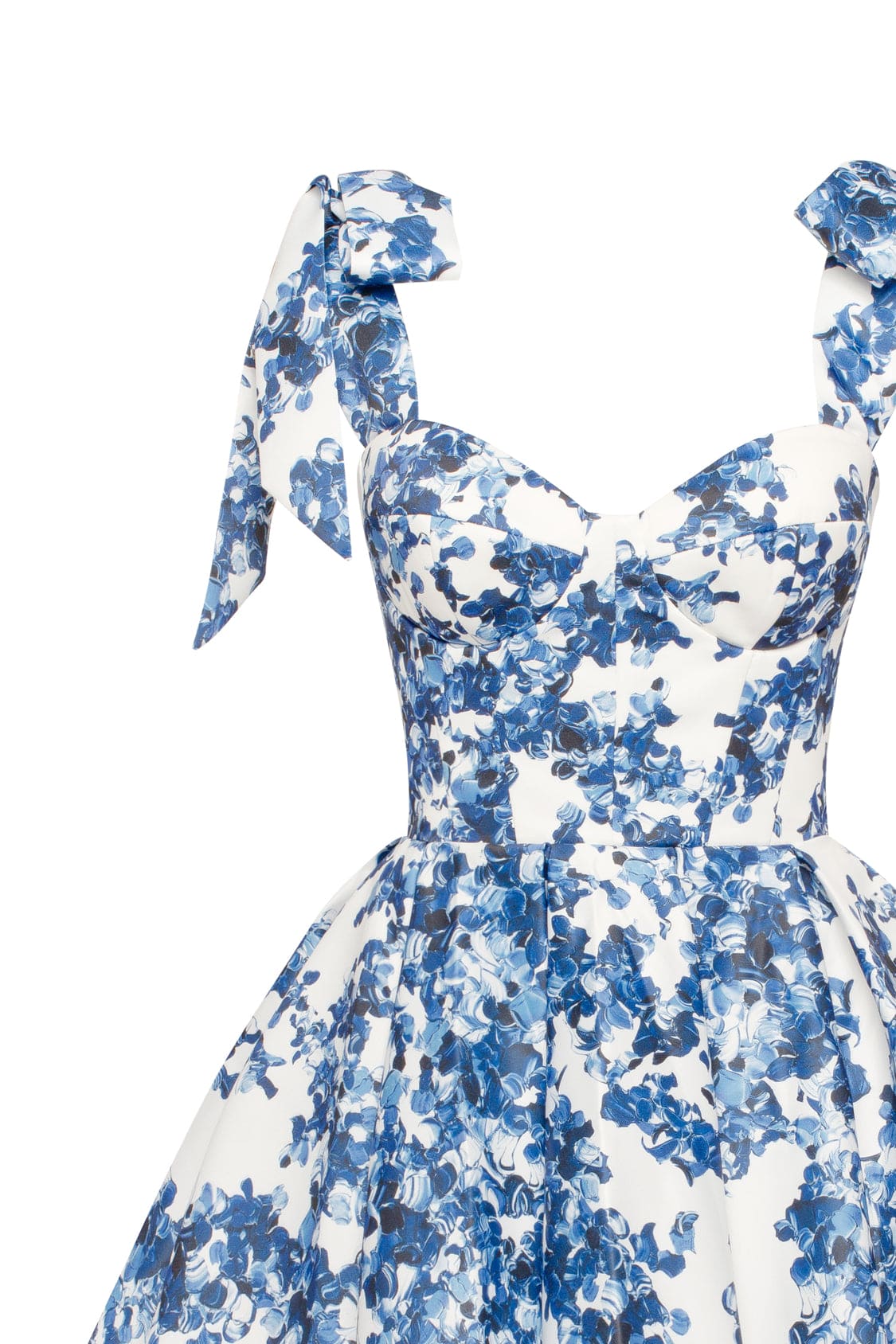 Marvelous blue hydrangea mini dress on straps, Garden of Eden - Image 6