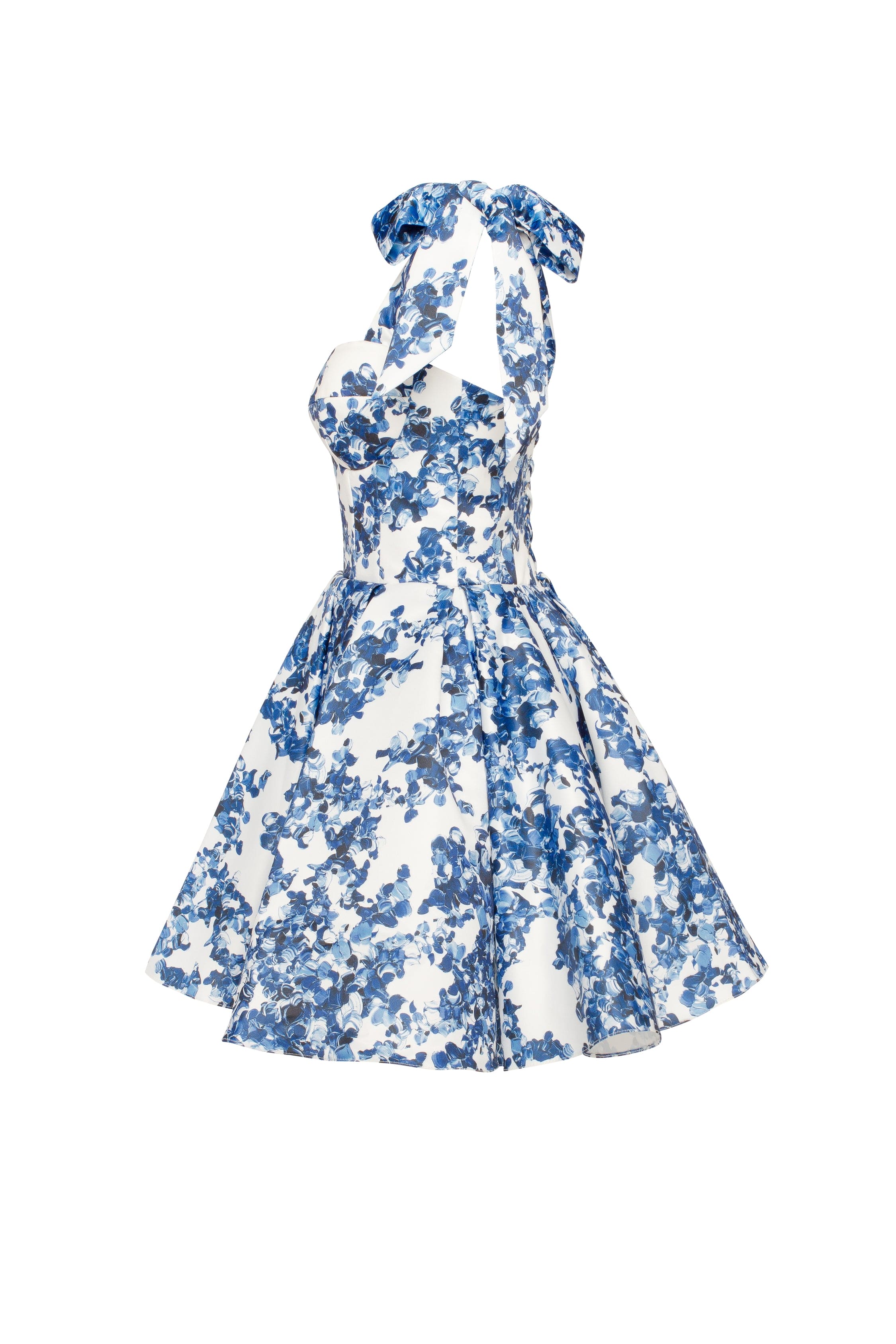 Marvelous blue hydrangea mini dress on straps, Garden of Eden - Image 7