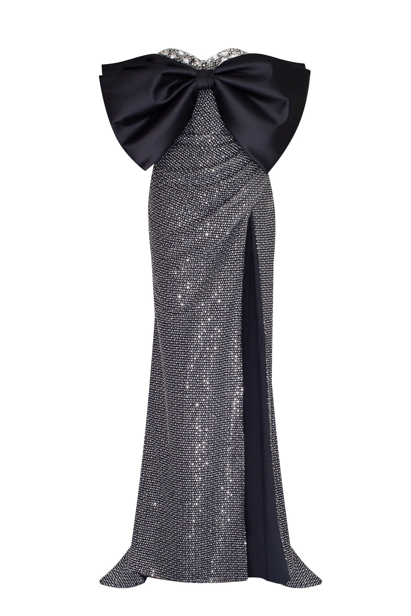 Mesmerizing big bow maxi gown covered in rhinestones - Image 2