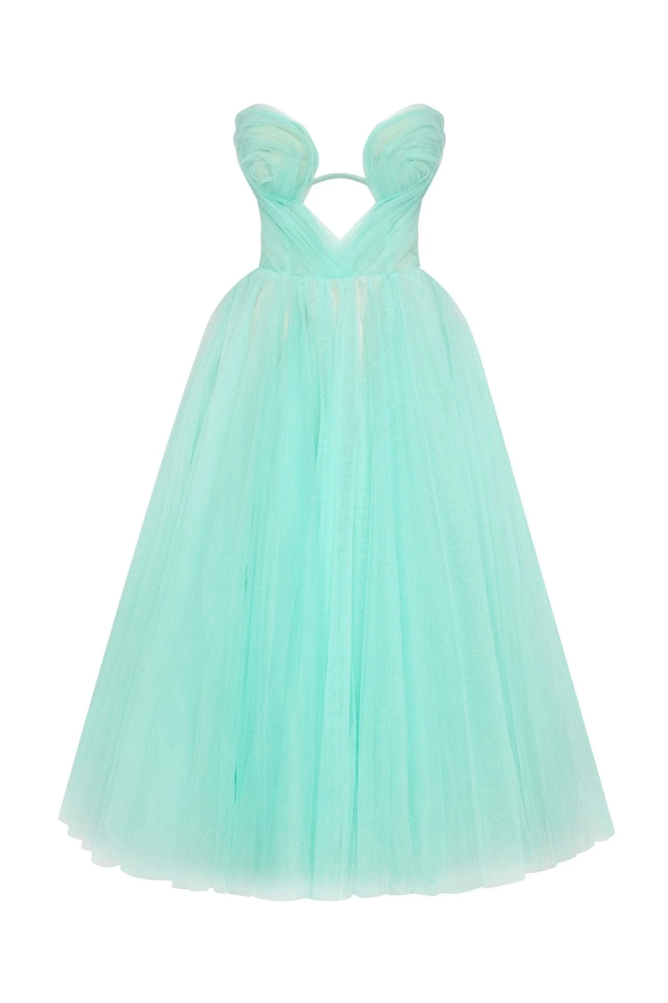 Mint green tender midi tulle dress - Image 2