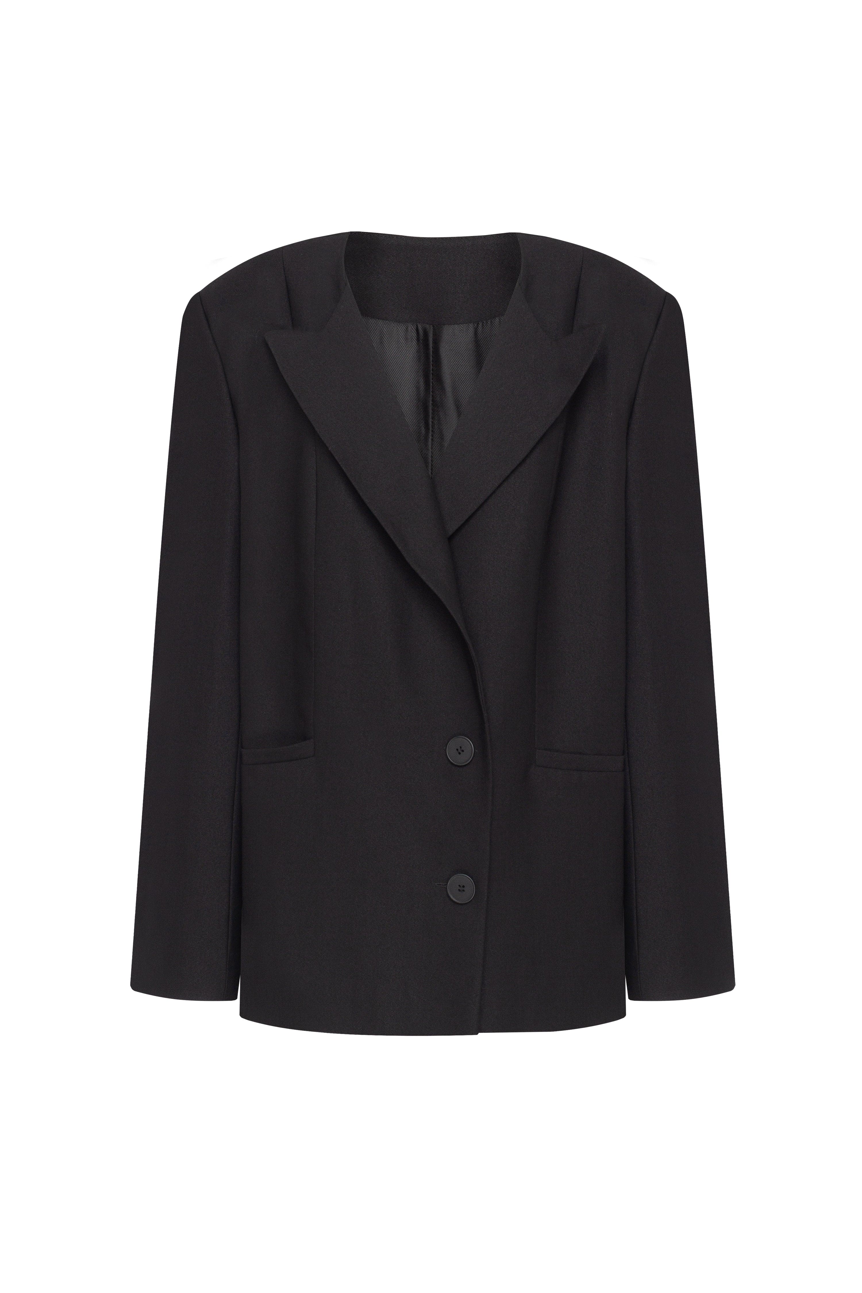 Panache black single-breasted blazer, Xo Xo - Image 2