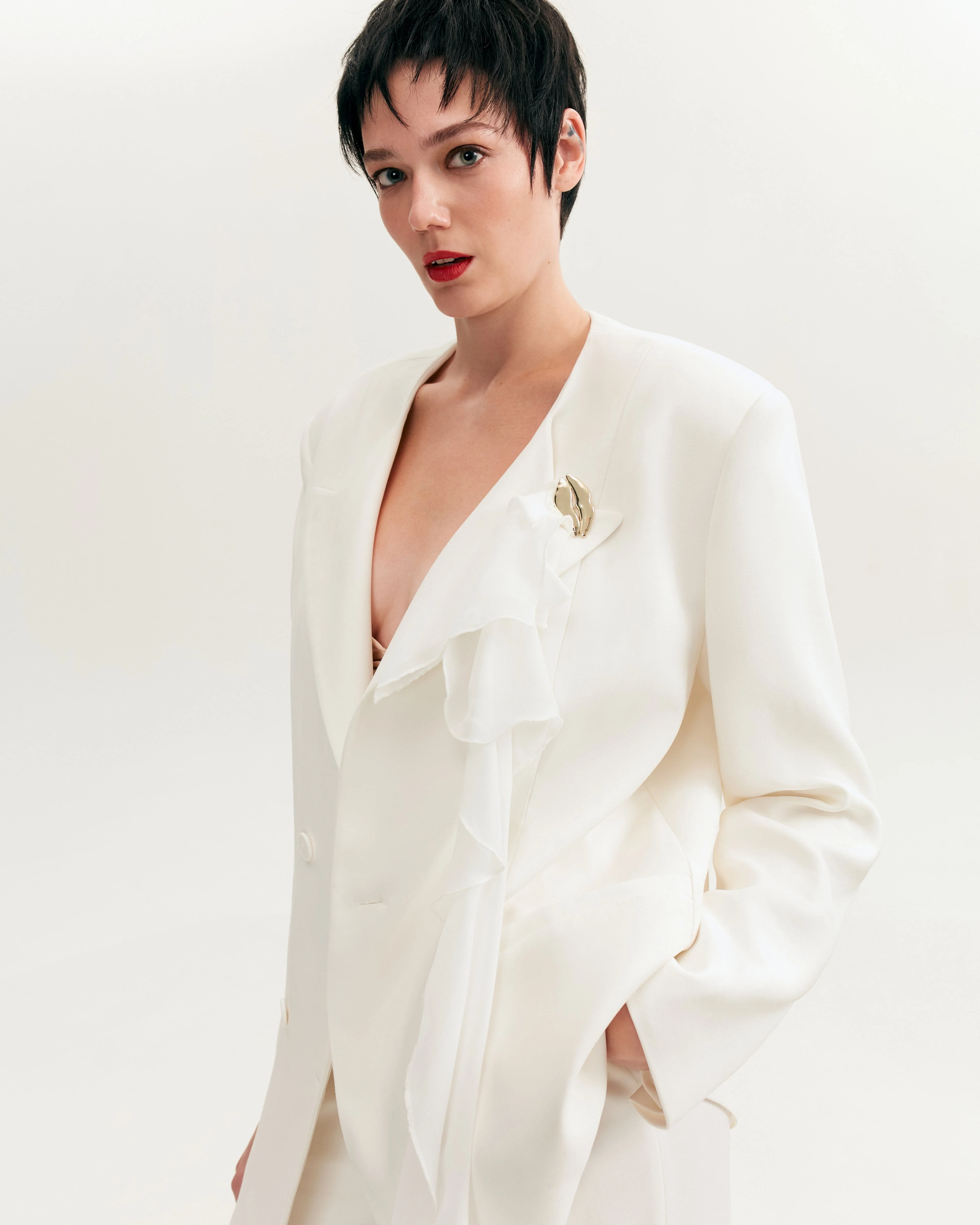 Panache white single-breasted blazer, Xo Xo - Image 5