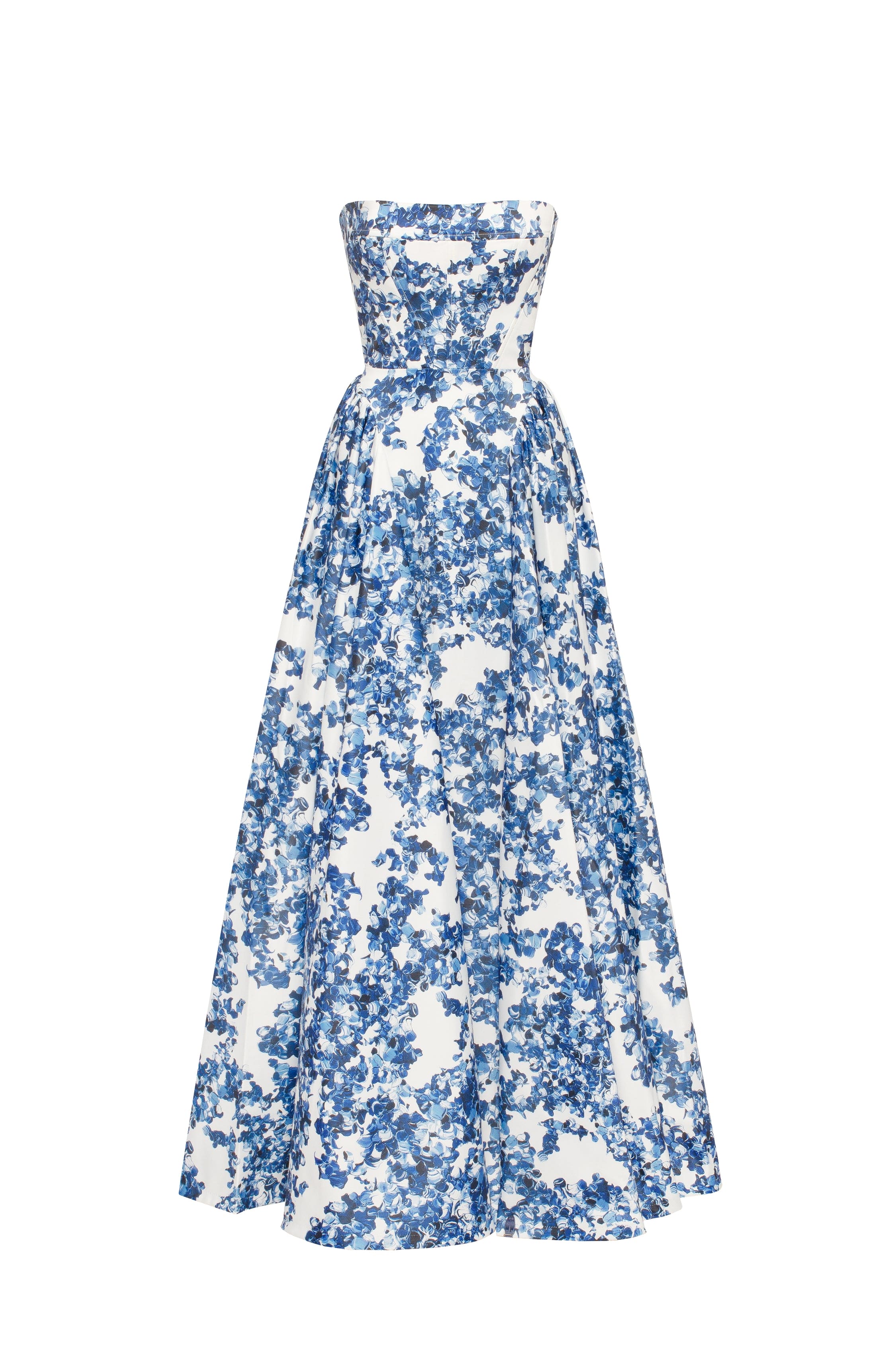 Ravishing blue hydrangea corset maxi dress, Garden of Eden - Image 2