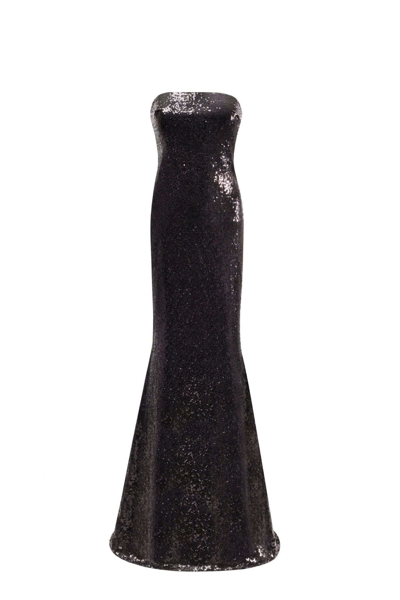 Sequined strapless maxi dress in black - Image 2