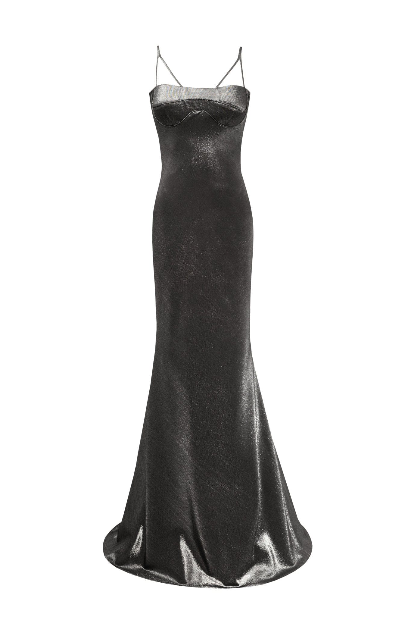 Shimmering graphite maxi dress - Image 2