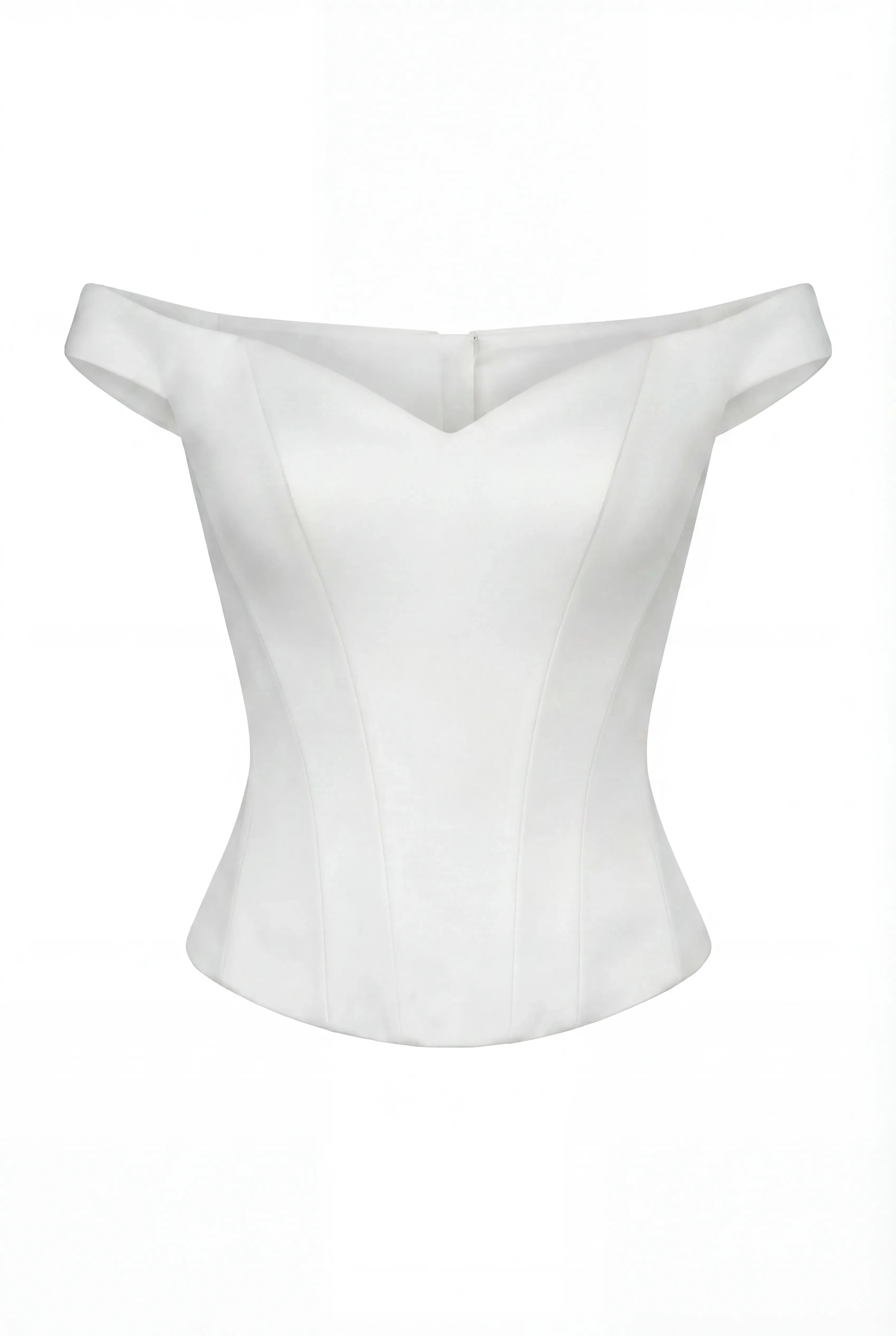 Soft White Corset with Lace Trim - Image 2