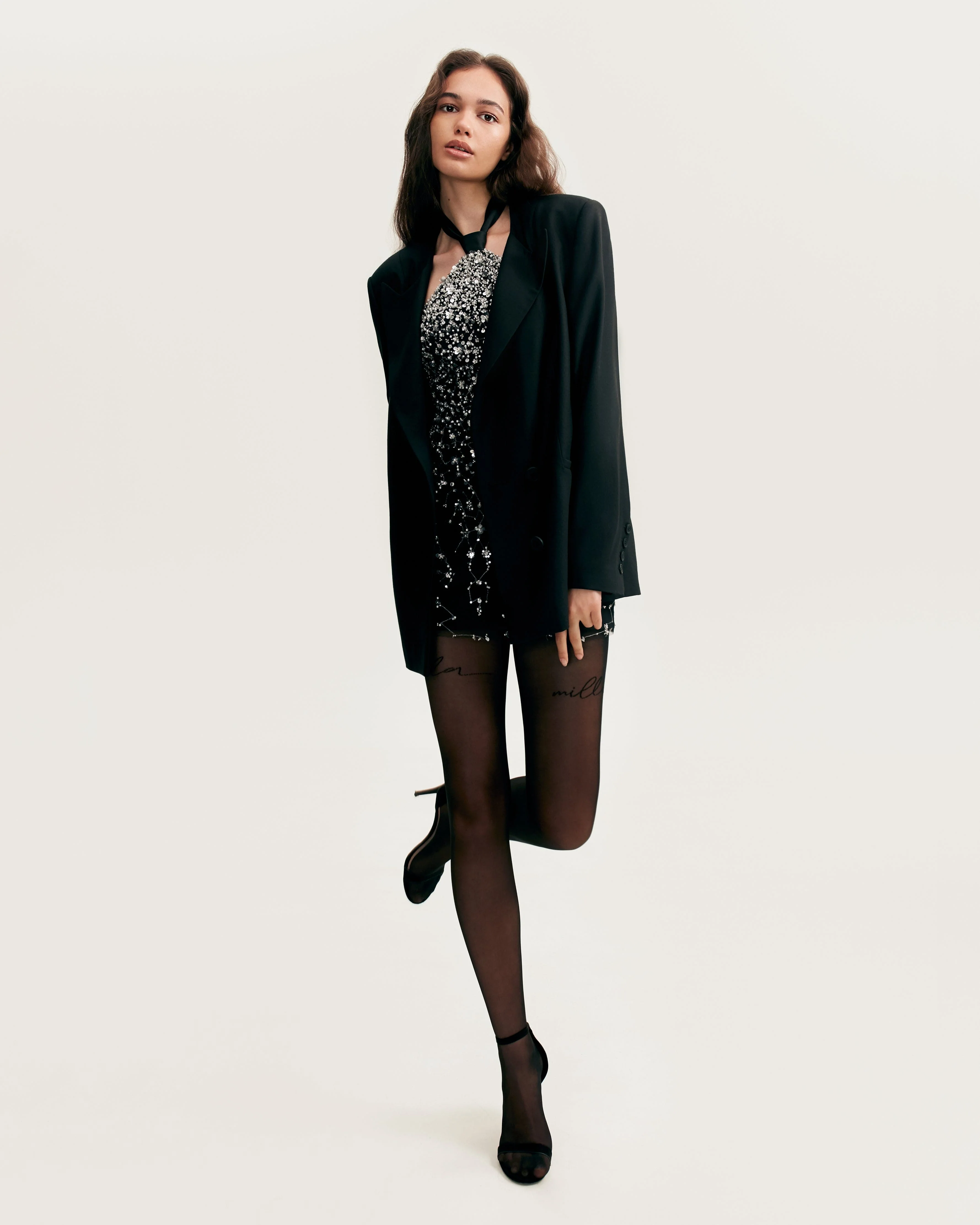 Striking halterneck crystal-embellished mini dress, Xo Xo - Image 9