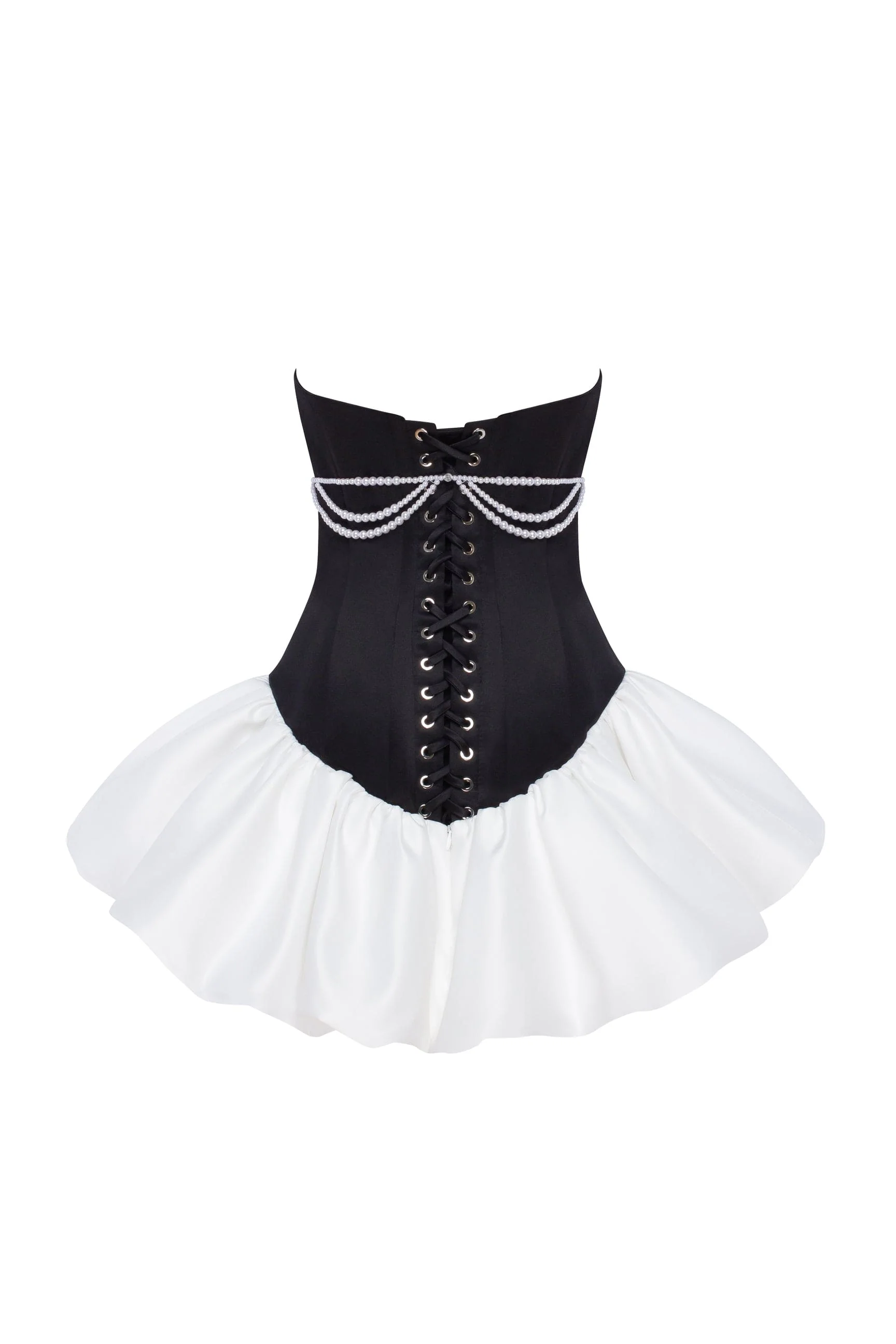 Swan-like mini corset dress, Glow-Up - Image 4
