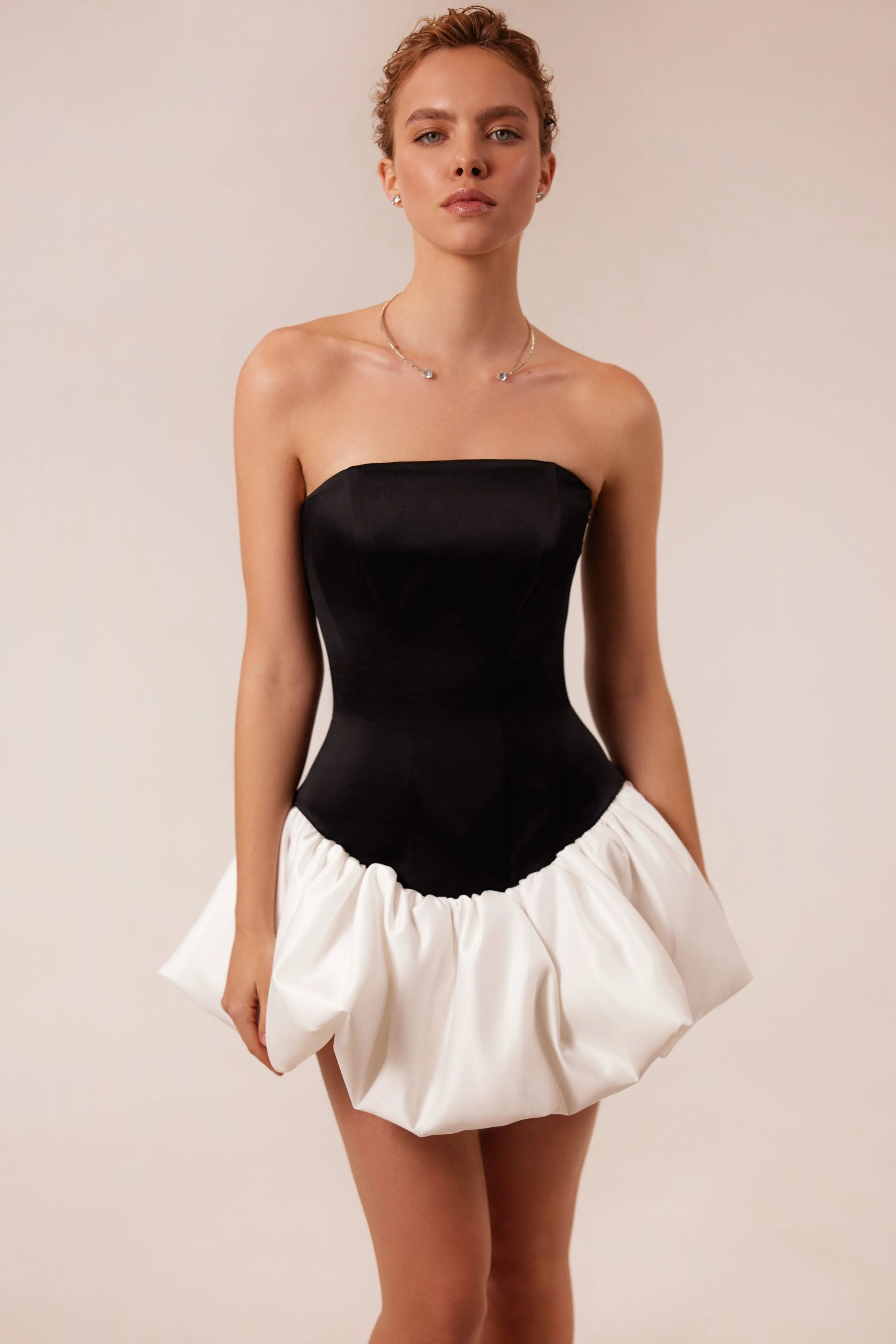 Swan-like mini corset dress, Glow-Up - Image 5