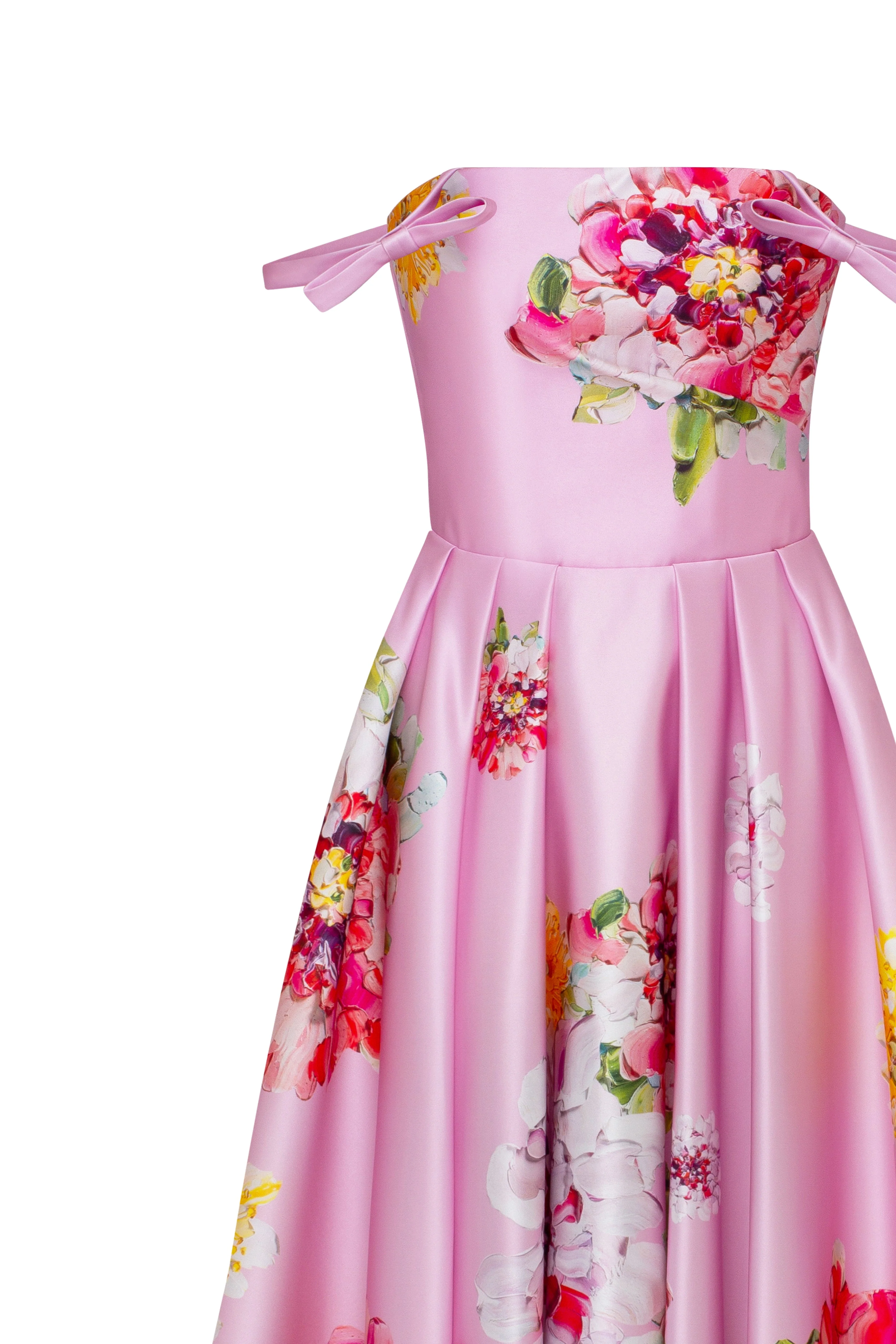Tea-length pastel pink floral dress, Glow-Up - Image 6