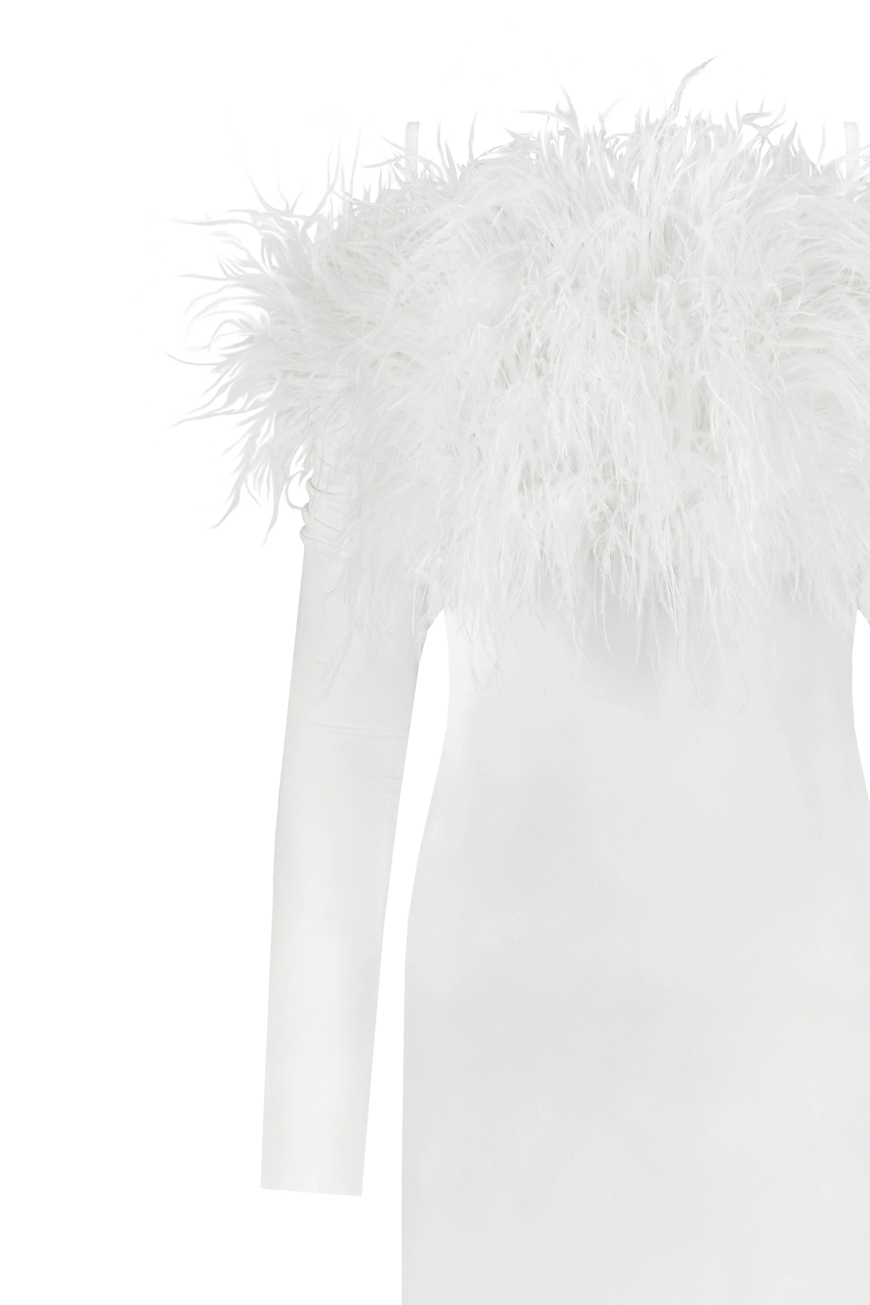 Voguish feather embellished midi dress - Image 6