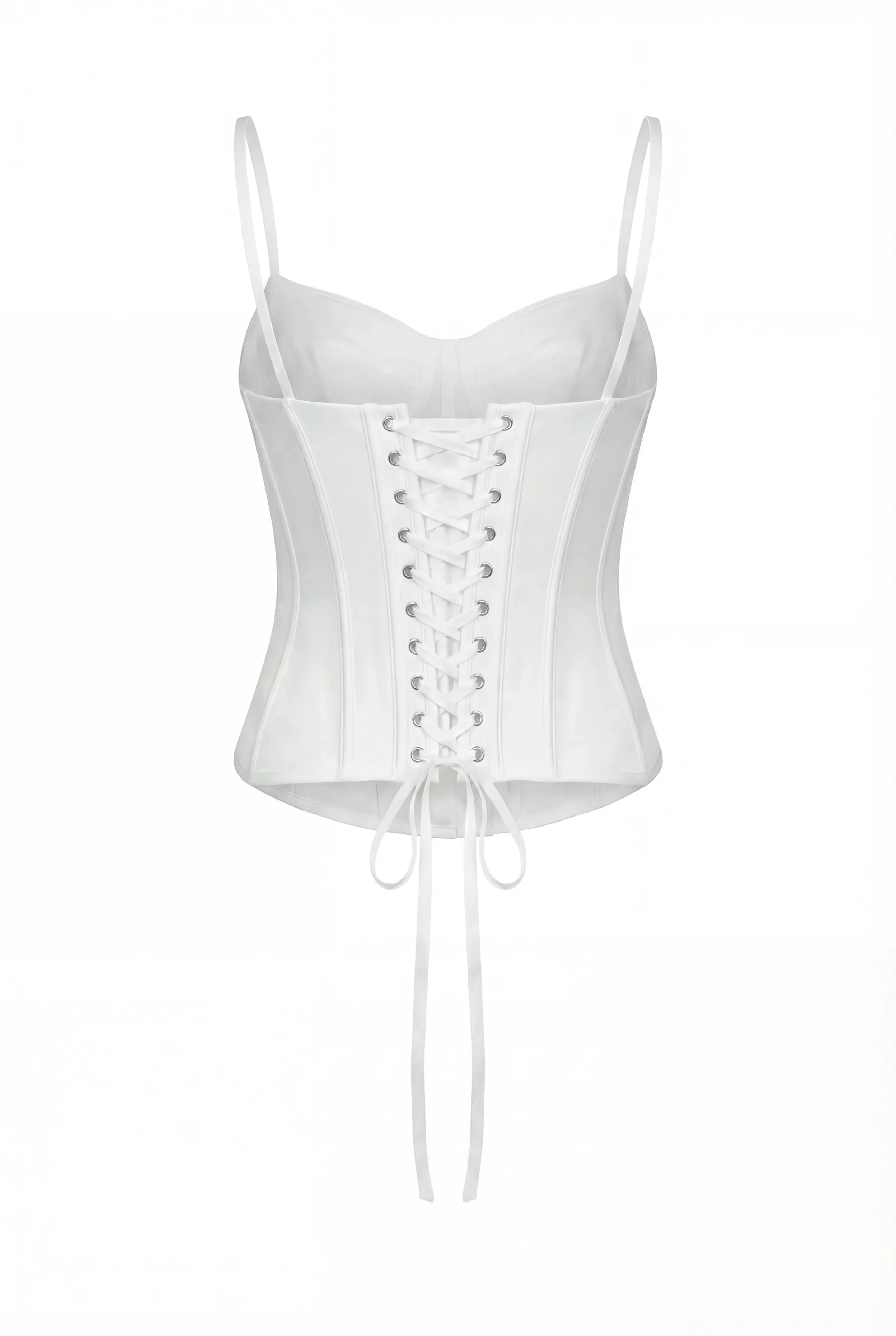 White Corset with Chantilly Lace - Image 4